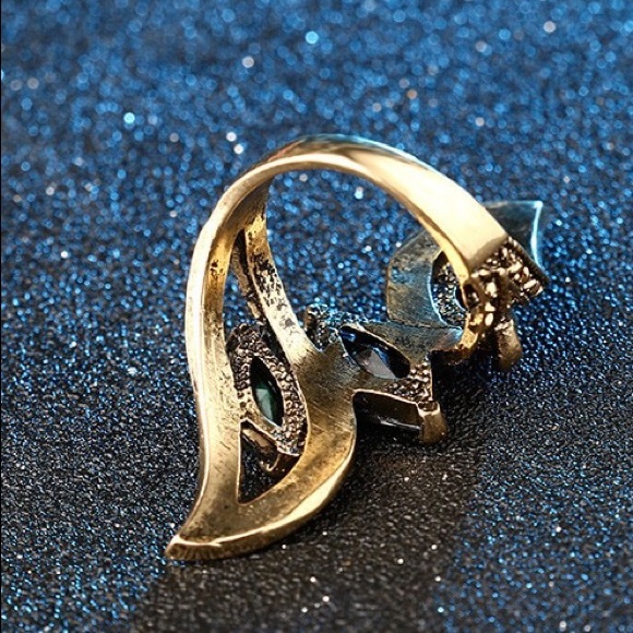 Vintage Antique Gold Multi Colored Ring - Picture 5 of 6